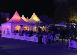 Feier mit speziellem Lichtkonzept