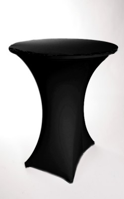 Stehtisch mit Stretchstoff/Husse
in schwarz Stehtisch mit Stretchstoff/Husse in schwarz