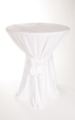 Stehtisch mit Stoffhusse Stehtisch mit Stoffhusse