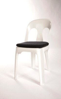 mit Sitzkissen in anthrazit mit Sitzkissen in anthrazit