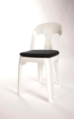 mit Sitzkissen in anthrazit mit Sitzkissen in anthrazit