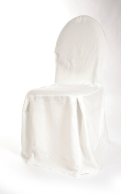 Stuhl mit Stoffhusse (vorne) Stuhl mit Stoffhusse (vorne)