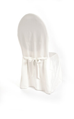 Stuhl mit Stoffhusse (hinten) Stuhl mit Stoffhusse (hinten)