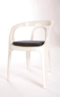 mit Sitzkissen in anthrazit mit Sitzkissen in anthrazit