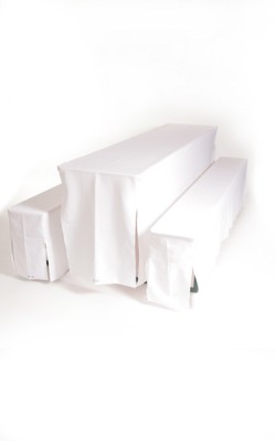 Bierzeltgarnitur mit Husse (weiß) Bierzeltgarnitur mit Husse (weiß)