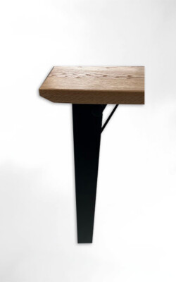 Klappbarer Fuß für Eichentisch Klappbare schwarze Füße für massiven Eichentisch